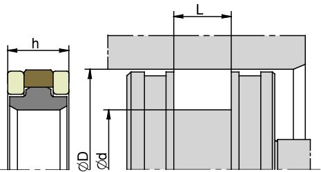 K19 60,00 x 50,00 x 8,00 NBR+PTFE+POM - obrazek 2
