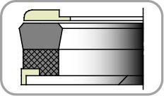 K43 50,00 x 30,00 x 14,50 x 6,35 F/NBR+NBR+POM