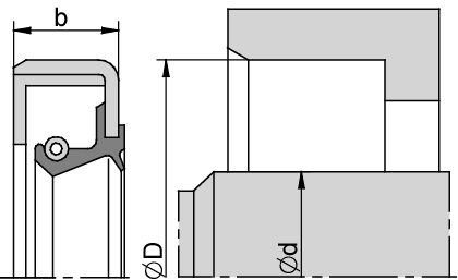 B2SL 30,00 x 52,00 x 12 NBR - obrazek 2