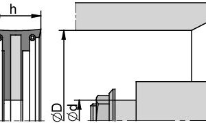 TŁOK K26 30,00 x 8,00 x 22,00 NBR+STAL