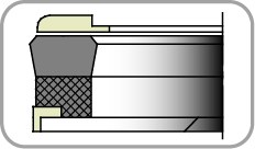 K43   105,00 x 85,00 x 14,00 x 6,35   F/NBR+NBR+POM